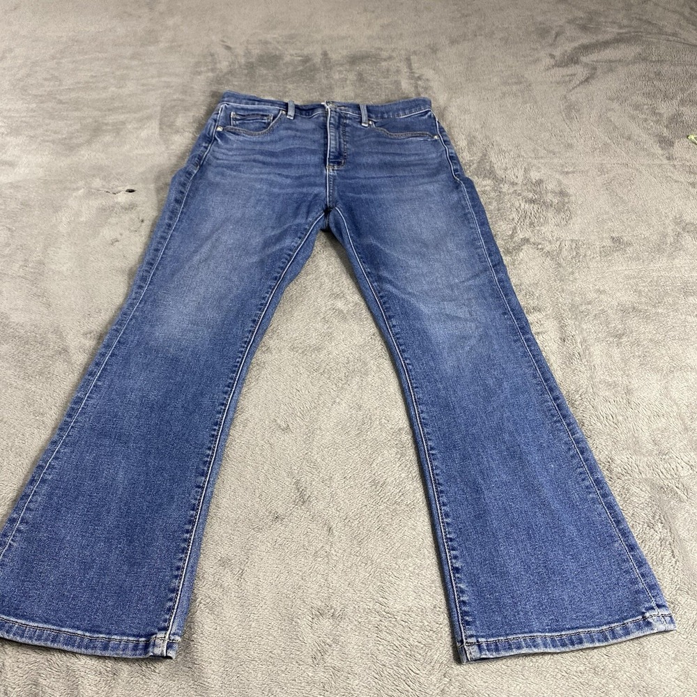 Loft Jeans Womens 4 Blue‎ Kick Crop Denim Pants Mid Rise Slim Bootcut VTG